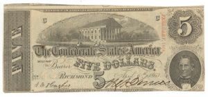 $5 Confederate Note -  Confederate Bonds