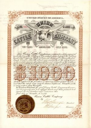 Union Cattle Co. - $1,000 Bond