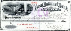First National Bank of Helena Montana - Check