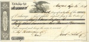 Exchange Check from the 1840's - Draft of various denominations