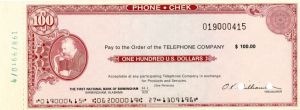 Telephone Co. Check