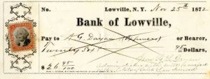 Bank of Lowville -  Check