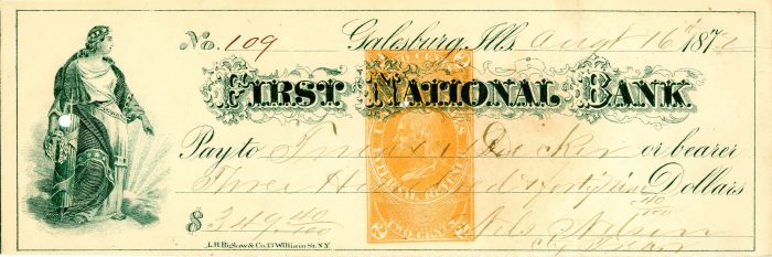 First National Bank -  Check