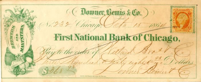 First National Bank of Chicago -  Check
