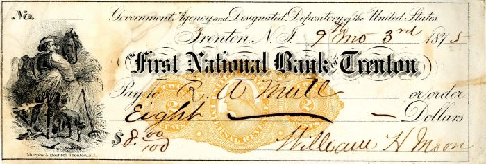 First National Bank of Trenton - Check