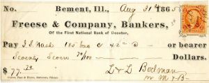 First National Bank of Decatur -  Check