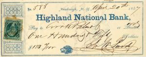 Highland National Bank -  Check