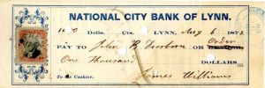 National City Bank of Lynn -  Check