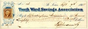 Tenth Ward Savings Association - Check