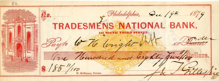 Tradesmens National Bank - Check