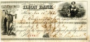 Ilion Bank Issued to E. Remington and Sons - Check