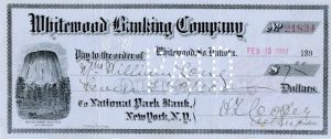 Whitewood Banking Co. - Check