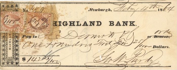 Highland Bank - Checks