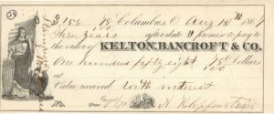 Kelton, Bancroft and Co. - Checks