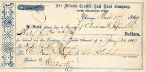 Illinois Central Rail Road Co.  - Railroad Check