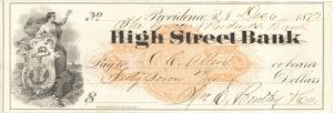 High Street Bank - Imprinted Revenue Checks
