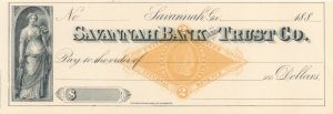 Savannah Bank and Trust Co. -  Imprinted Revenue Checks