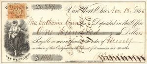 1865 or 1866 Check -  Revenue Checks