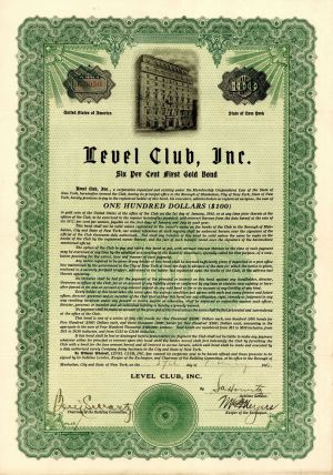 Level Club, Inc. - $100 Bond