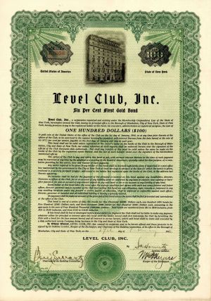 Level Club, Inc. - $100 Bond
