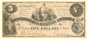 Confederate $5 Note - T-36 CR-274-78