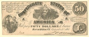 Confederate $50 Note - T-14 CR-59 - Confederate Paper Money