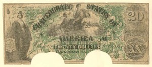 Confederate $20 Note - T-17 CR99 - Confederate Paper Money