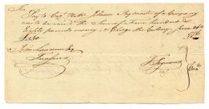 Pay Order - Connecticut Revolutionary War Bonds