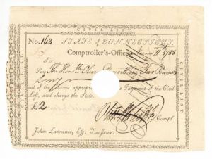 Pay Order Issued to Oliver Ellsworth and signed by Oliver Wolcott Jr. - Revolutionary War Autograph