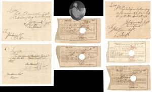 1778-1786 dated Connecticut Line Notes Issued to Samuel Squire - Connecticut - American Revolutionary War - Very Rare to Find