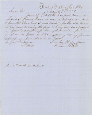 Revolutionary War Pension for Geo Robinson - Connecticut - 1851 dated American Revolutionary War