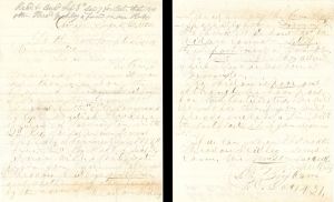 Revolutionary War Pension for Theodore Gridley - Connecticut - 1855 dated American Revolutionary War