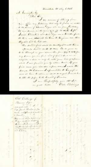 Revolutionary War Pension for Ebenezer Dyer - Connecticut - 1846 dated American Revolutionary War