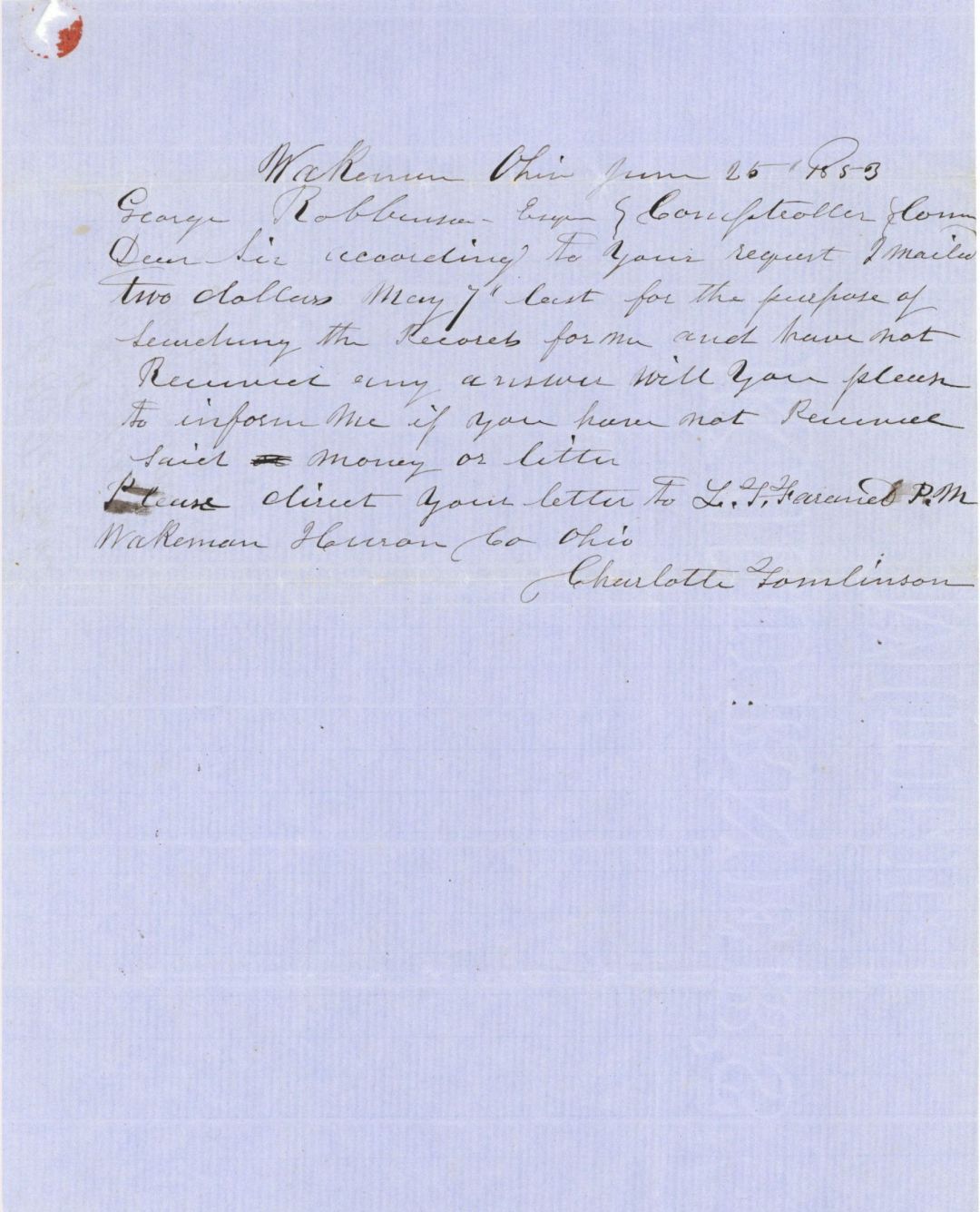 Revolutionary War Pension for Peter Anthony Laborie - Connecticut - 1853 dated American Revolutionary War
