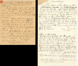 Revolutionary War Pension for Jacob Babbett and Stepehn Hosmer - Connecticut - 1855 dated American Revolutionary War