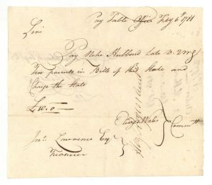 1781 dated Pay Order signed by Eleazer Wales and John Lawrence - American Revolutionary War Autograph