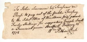 1778 dated Pay Order Issued to John Lawrence - American Revolutionary War Autograph