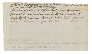 1852 dated  American Revolutionary War Document