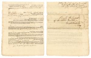 1786 dated Ben A. Gallup signed County Document - American Revolutionary War Document