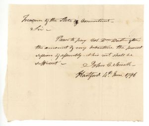 1796 dated Pay Order - American Revolutionary War Document