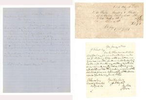 1838, 1858 and 1864 dated Essex, Connecticut Documents - American Revolutionary War Document