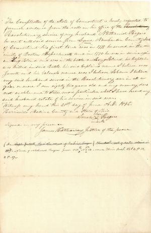 1845 dated Letter - American Revolutionary War Document