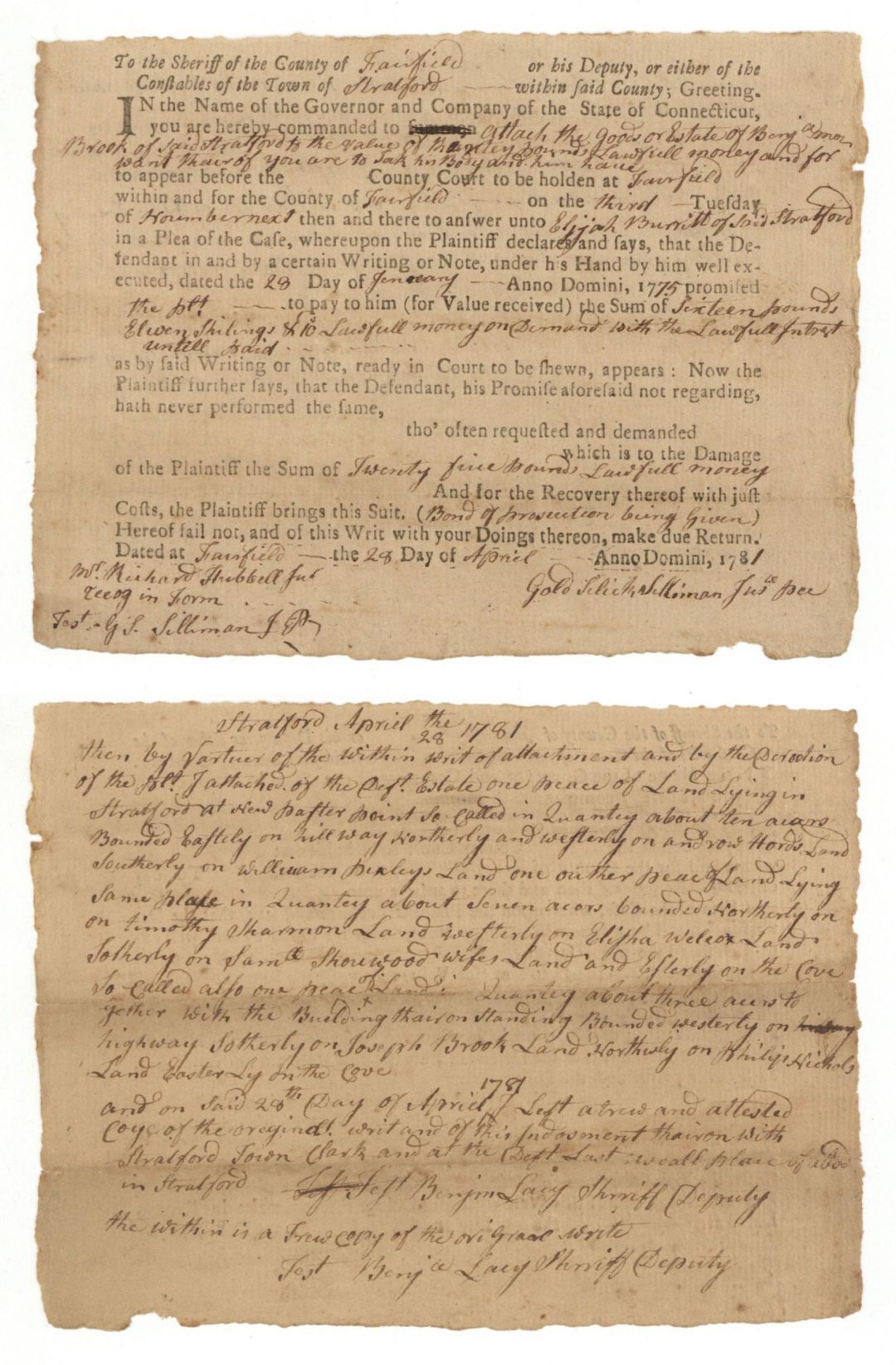1781 dated Court Order - American Revolutionary War Document