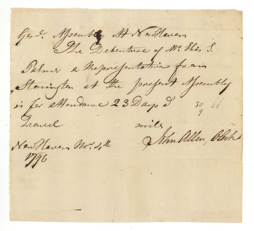 1796 dated Pay Order - American Revolutionary War Document