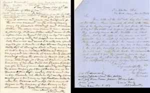1853 dated Pair of Letters - American Revolutionary War Document