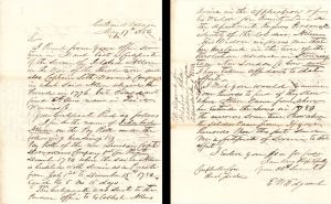 1856 dated Letter - American Revolutionary War Document