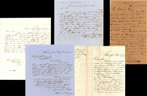 1850's dated Archive of 24 Letters, Documents and Receipts - American Revolutionary War Document