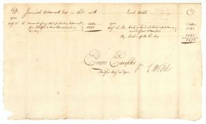 1780 dated Account of Jeremiah Wadsworth - American Revolutionary War Document