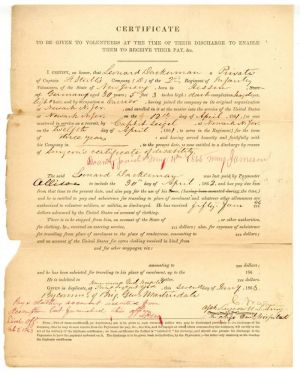Civil War Discharge Certificate