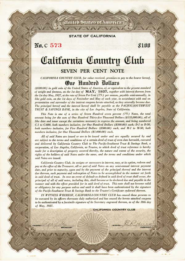 California Country Club - Bond